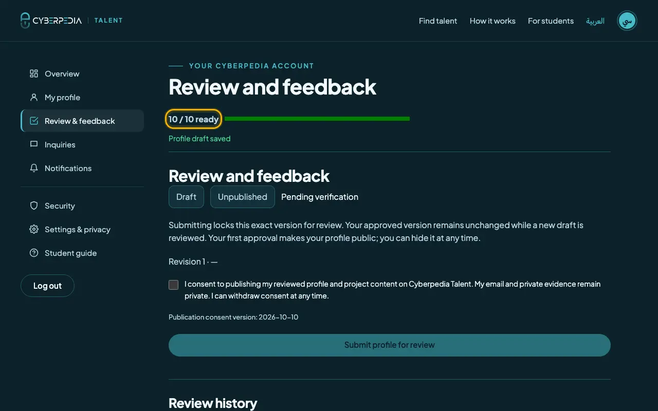 Screenshot: Make the checklist 10 / 10. The control to use is outlined in yellow.