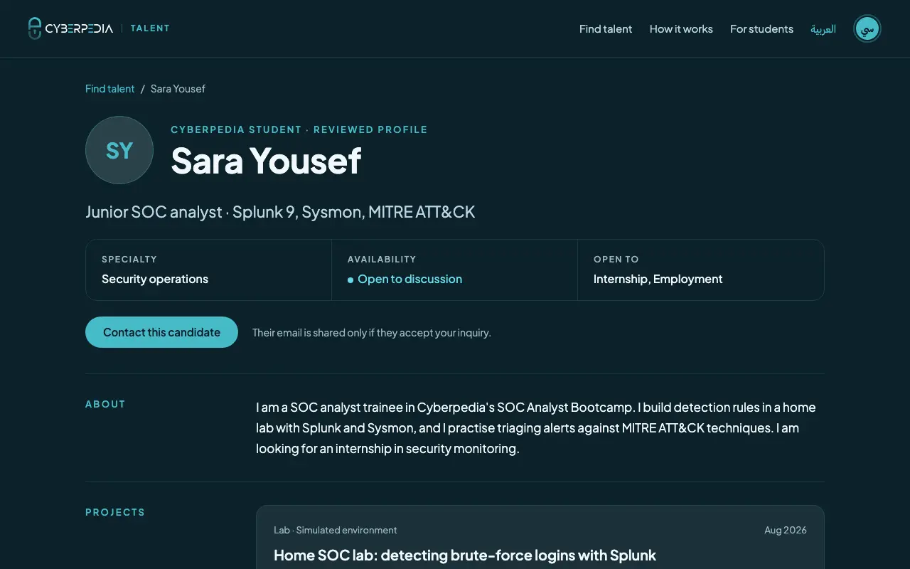Screenshot: Your public profile. The control to use is outlined in yellow.